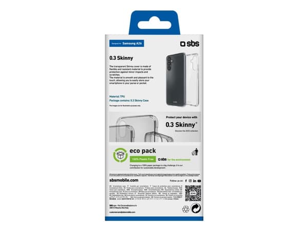 SBS TESKINSAA26T, Cover, Samsung, Galaxy A26, 16.8 cm (6.6"), Transparent