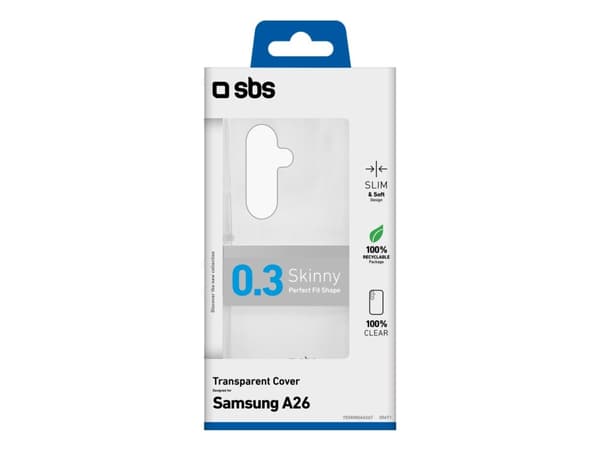 SBS TESKINSAA26T, Cover, Samsung, Galaxy A26, 16.8 cm (6.6"), Transparent