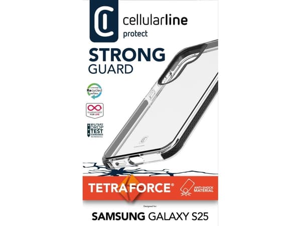 Cellularline 8018080491580, Etui, Samsung, Galaxy S25, Sort