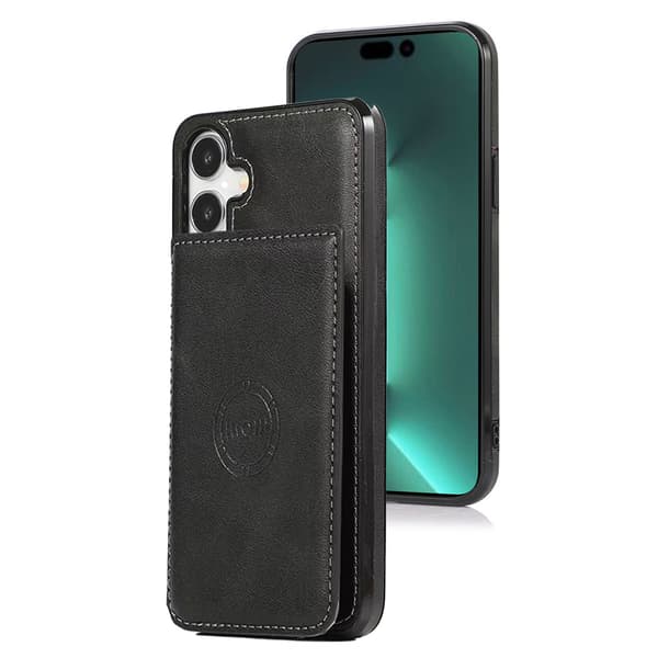 iPhone 16 - Professionellt Leman Skal med Korthållare