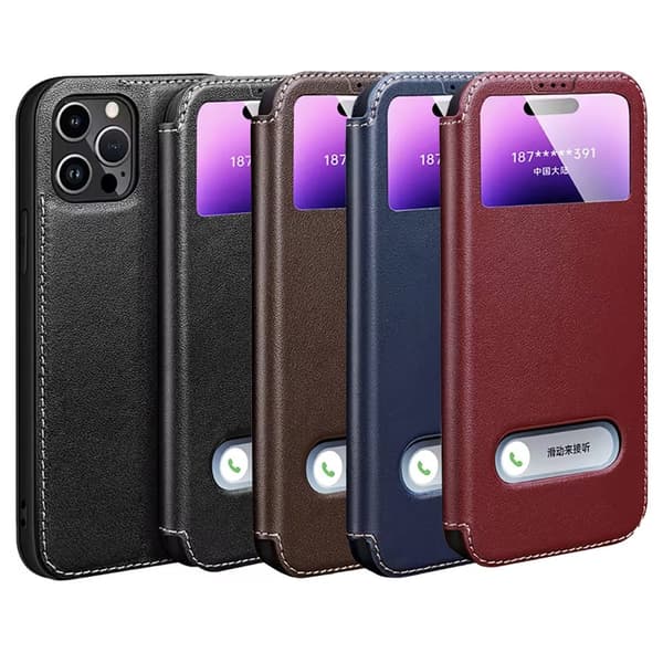iPhone 16 Pro Max - Tidlöst Skalskydd i Läder & TPU