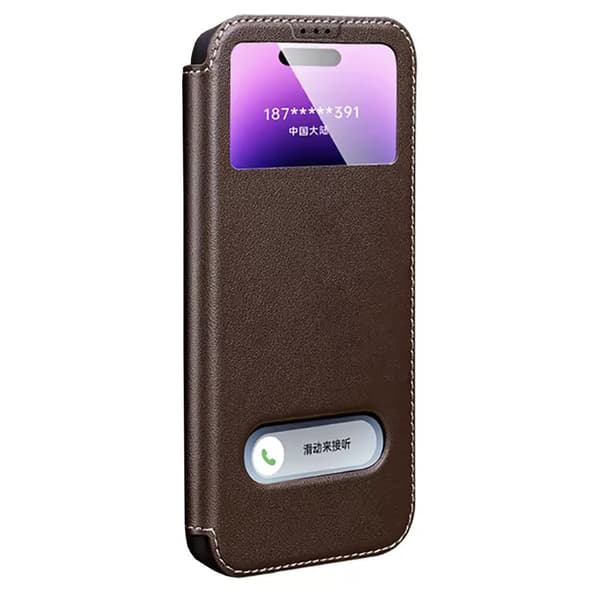 iPhone 16 Pro Max - Tidlöst Skalskydd i Läder & TPU