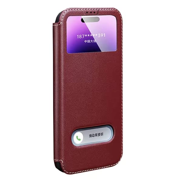 iPhone 16 Pro Max - Tidlöst Skalskydd i Läder & TPU
