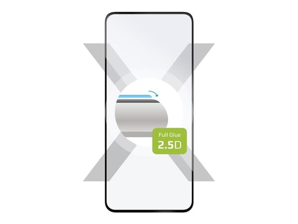 FIXED - Skjermbeskyttelse for mobiltelefon - full deksel - 2.5D - glass - rammefarge svart - for Samsung Galaxy S25 Ultra