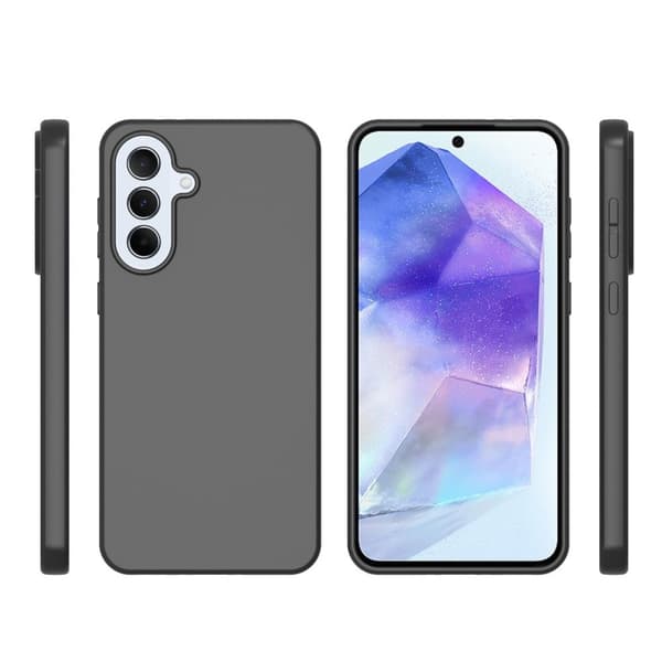 Til Samsung Galaxy A56 Case TPU Cover Bagside - Sort