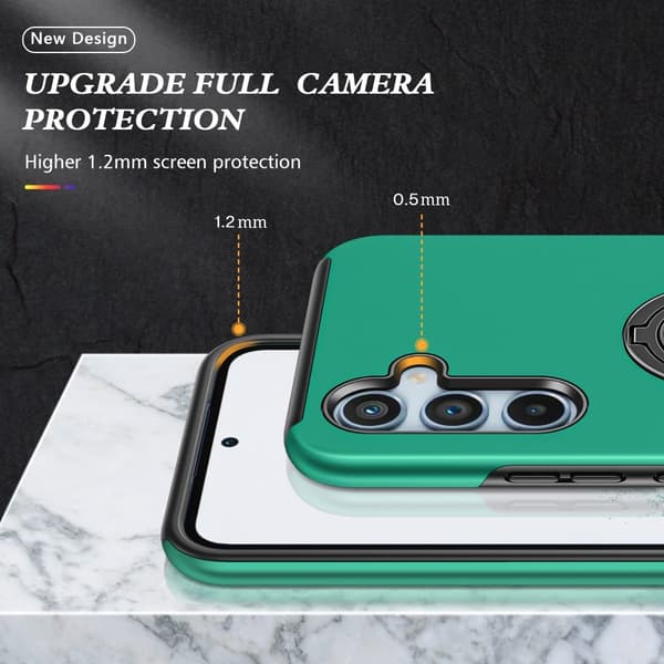 Til Samsung Galaxy A56 5G Hybrid Cover med Roterbar Ringholder