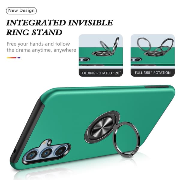 Til Samsung Galaxy A56 5G Hybrid Cover med Roterbar Ringholder