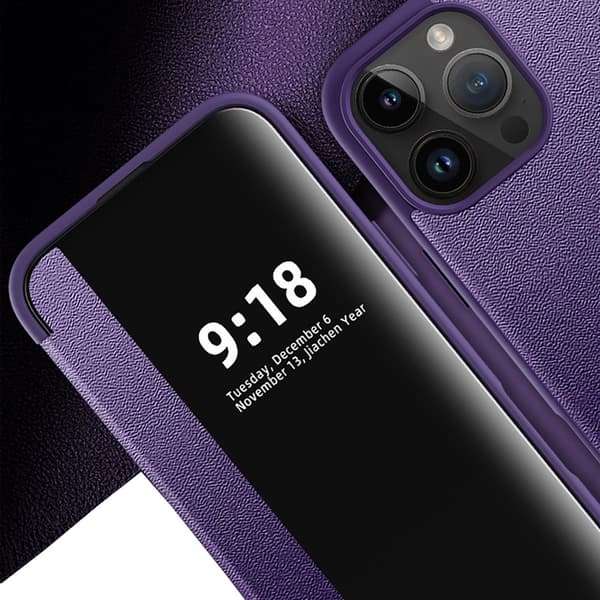 iPhone 16 Pro Max Fodral - Elegant Design med Smart Fönster!