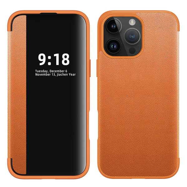 iPhone 16 Pro Max Fodral - Elegant Design med Smart Fönster!