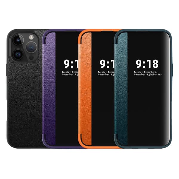 iPhone 16 Pro Max Fodral - Elegant Design med Smart Fönster!