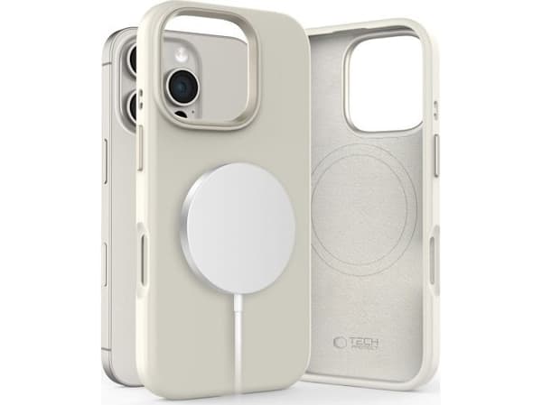 Tech-Protect Etui Tech-Protect Silicone Pure MagSafe Apple iPhone 16 Pro Cosmic Latte