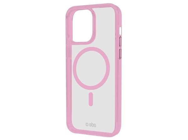 SBS TEMAGCOLIP1567PP, Etui, Apple, iPhone 15 Pro Max, 17 cm (6.69"), Rosa, Gjennomsiktig