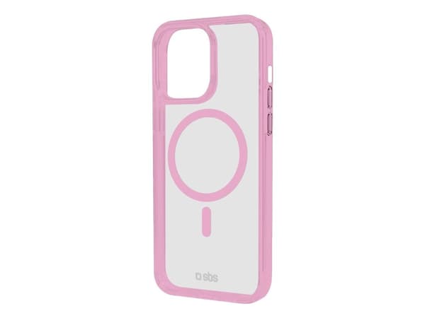 SBS TEMAGCOLIP1567PP, Etui, Apple, iPhone 15 Pro Max, 17 cm (6.69"), Rosa, Gjennomsiktig