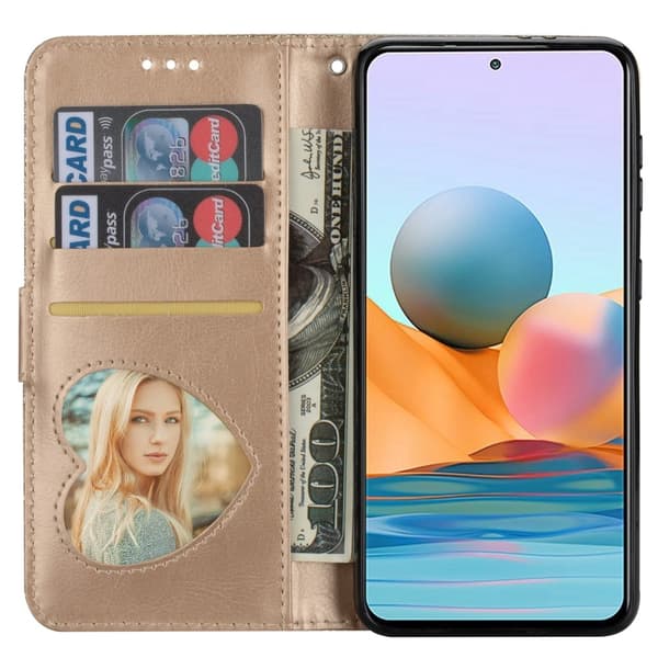 For Samsung Galaxy A56 5G Stående Glitterdeksel med Glidelåslomme - Gold