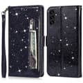 Miniatyrbillede 1 af 5: Til Samsung Galaxy A56 5G Stående Glittercover med Lynlåslomme - Black