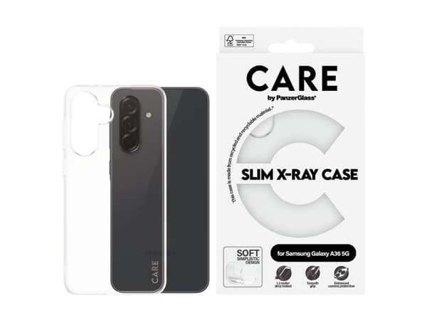 CARE by PanzerGlass X-Ray - Baksidedeksel for mobiltelefon - myk basis - resirkulert plast - gjennomsiktig - for Samsung Galaxy A36