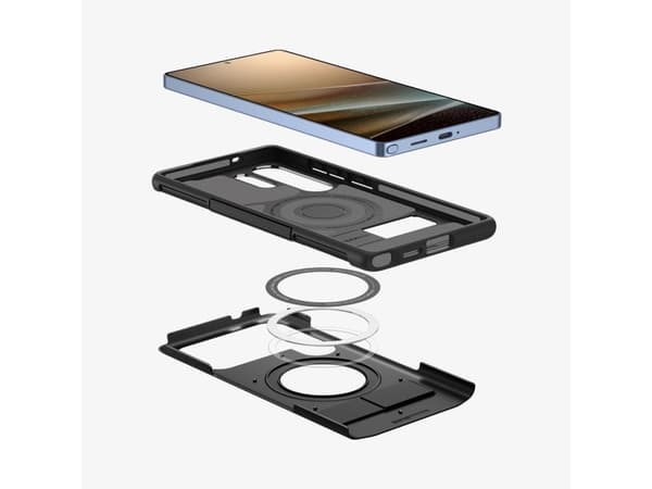 Spigen Slim Armor (MagFit), deksel, Samsung, Galaxy S25 Ultra, 17,5 cm (6,9"), sort