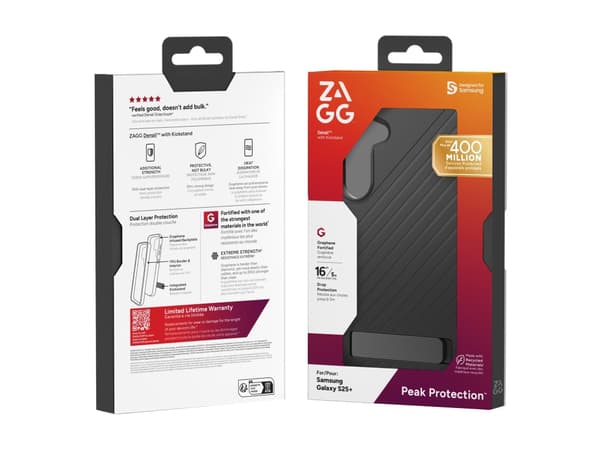 ZAGG Denali KS - Baksidedeksel for mobiltelefon - svart - for Samsung Galaxy S25+