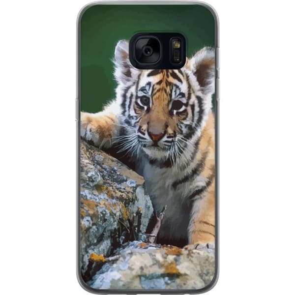 Samsung Galaxy S7 Läpinäkyvä kuori Tiikeri