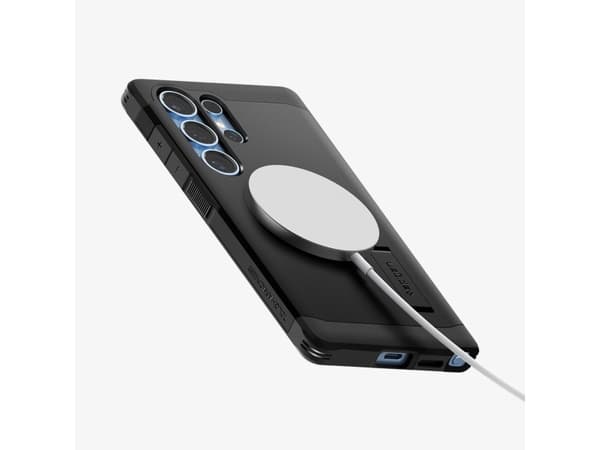 Spigen Tough Armor AI (MagFit), deksel, Samsung, Galaxy S25 Ultra, 17,5 cm (6,9"), sort