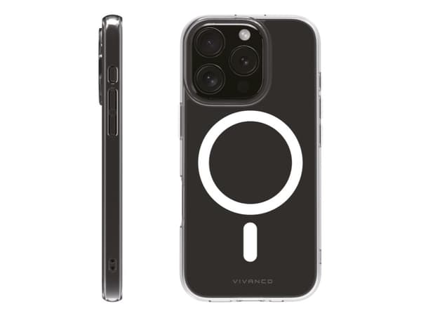 Vivanco Mag Steady, Omslag, Apple, iPhone 16 Pro, 16 cm (6.3"), Transparent, Vit