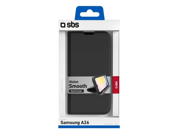 SBS TEWALSAA26K, Plånbok, Samsung, Galaxy A26, 16,8 cm (6.6"), Svart