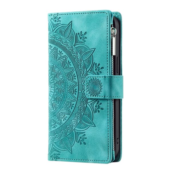 För Samsung Galaxy A56 plånboksfodral Fodral Skal Mandala blommönster - Mint