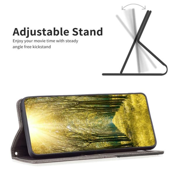 BINFEN COLOR För Samsung Galaxy A56 Stötsäkert Plånboksfodral – Grå