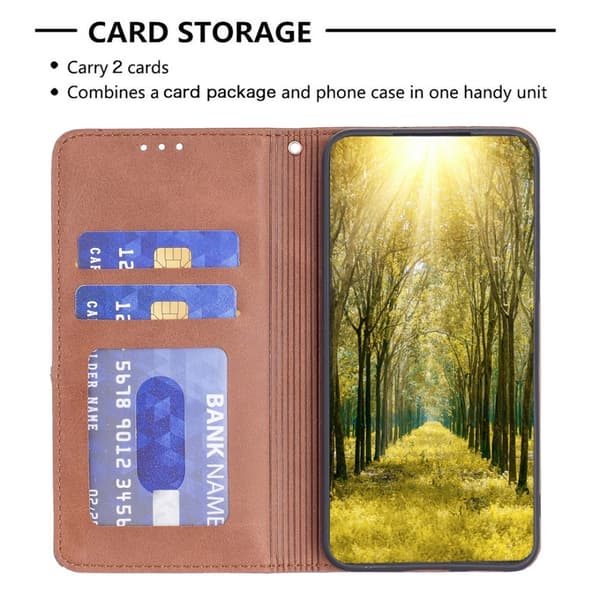 BINFEN COLOR För Samsung Galaxy A56 Stötsäkert Plånboksfodral – Coffee