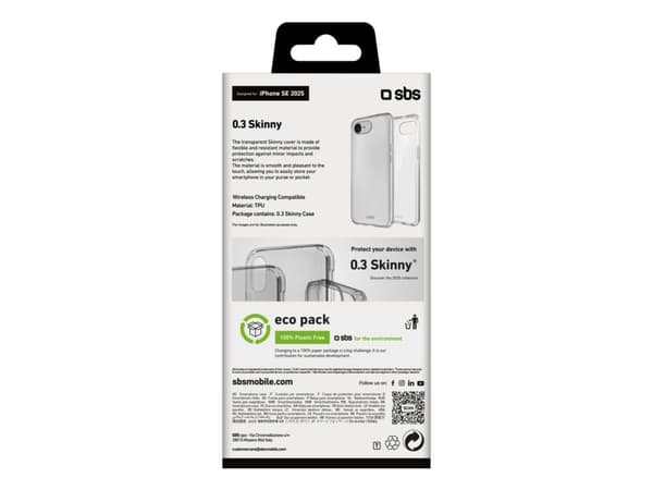 SBS TESKINIPSE25T, Cover, Apple, iPhone 16E, Transparent