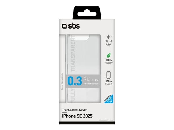SBS TESKINIPSE25T, Cover, Apple, iPhone 16E, Transparent