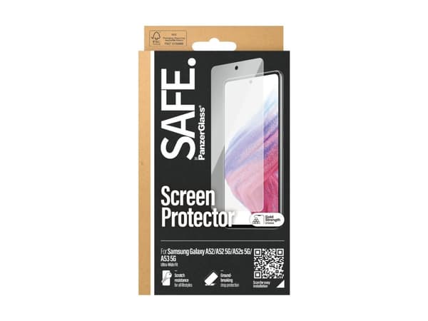 PanzerGlass SAFE. by PanzerGlass Skærmbeskytter Sort Transparent Samsung Galaxy A52, A52 5G