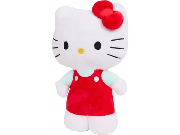 PROMO Plysjmaskot Hello Kitty 25cm rød kjole