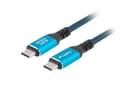Miniatyrbild 1 av 5: Lanberg CA-CMCM-45CU-0010-BK, 1 m, USB C, USB C, USB 3.2 Gen 2 (3.1 Gen 2), 40 Gbit/s, Svart, Blå