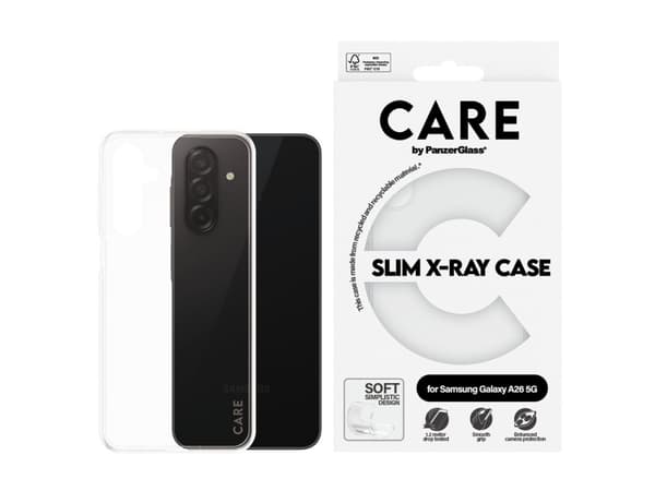 CARE by PanzerGlass X-Ray - Baksidesskydd för mobiltelefon - mjukt grundläggande - återvunnen plast - transparent - för Samsung Galaxy A26