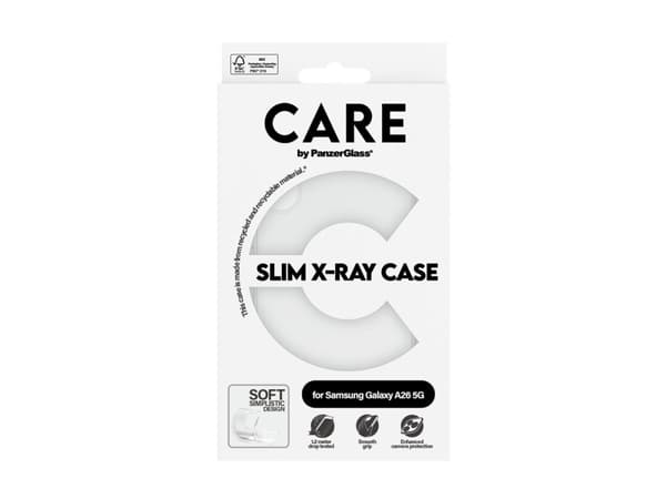 CARE by PanzerGlass X-Ray - Baksidesskydd för mobiltelefon - mjukt grundläggande - återvunnen plast - transparent - för Samsung Galaxy A26