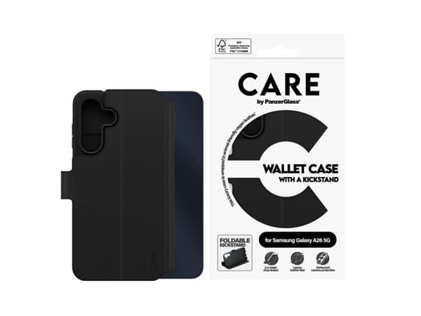 PanzerGlass CRRFEWLG38541, Samsung, Samsung - Galaxy A26 5G, Tørr påføring, Ripebestandig, Sjokkresistent, Sort, 1 stykker