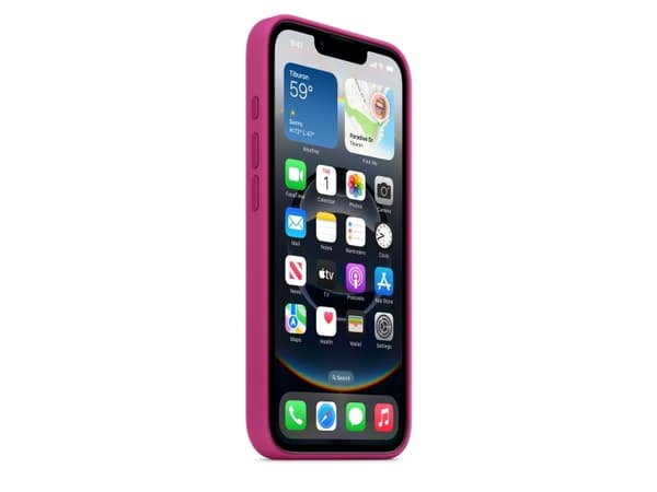 Apple - Baksidedeksel for mobiltelefon - silikon - Fuchsia - for iPhone 16e