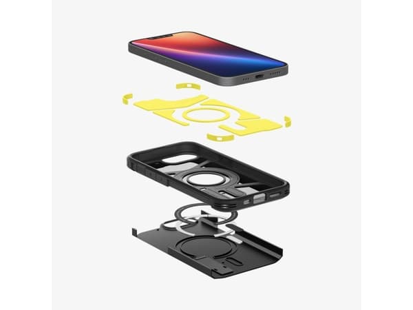 Spigen Tough Armor AI (MagFit), Omslag, Apple, iPhone 16e, 15,5 cm (6.1"), Svart
