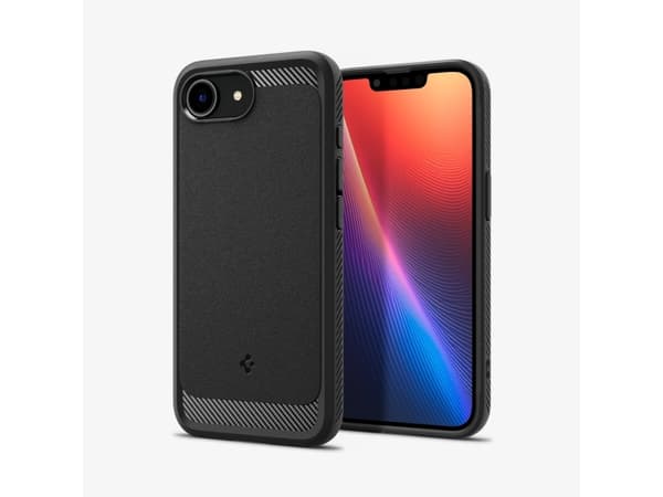 Spigen Rugged Armor (MagFit), Omslag, Apple, iPhone 16e, 15,5 cm (6.1"), Svart