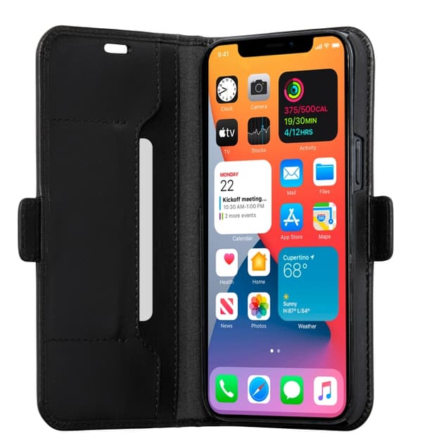 dbramante1928 Copenhagen Slim Flip Case - Sort - iPhone 12 Pro Max