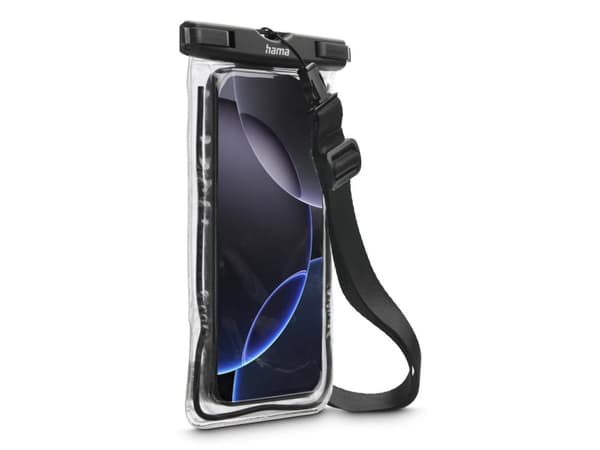 Hama 00019858, Sleeve case, Any brand, 17 cm (6.7"), Black, Transparent