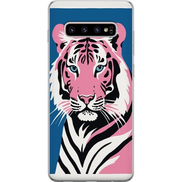Samsung Galaxy S10+ Genomskinligt Skal Thoughtful Tiger