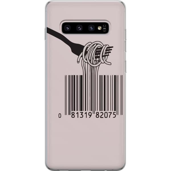 Samsung Galaxy S10+ Genomskinligt Skal Pasta Code
