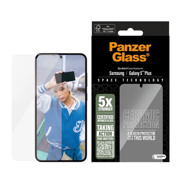 PanzerGlass Keramiskt skärmskydd Samsung Galaxy S25 Plus - Ultra-Wide Fit