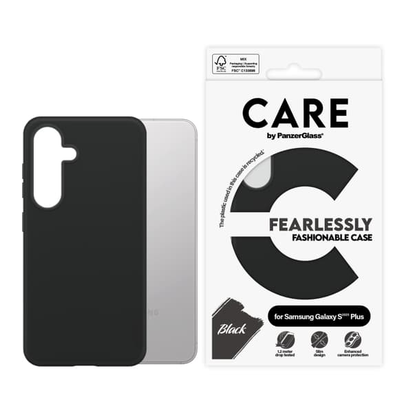 CARE by PanzerGlass - Muodikas kotelo musta Samsung Galaxy S25 Plus