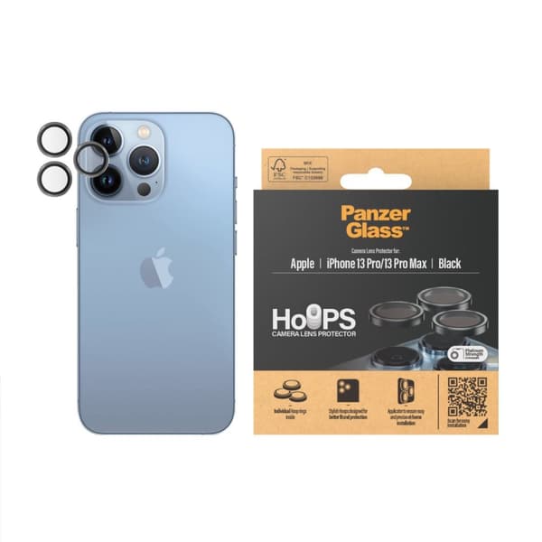 PanzerGlass Hoops kameralinsskydd för iPhone 13 Pro - 13 Pro Max - Svart