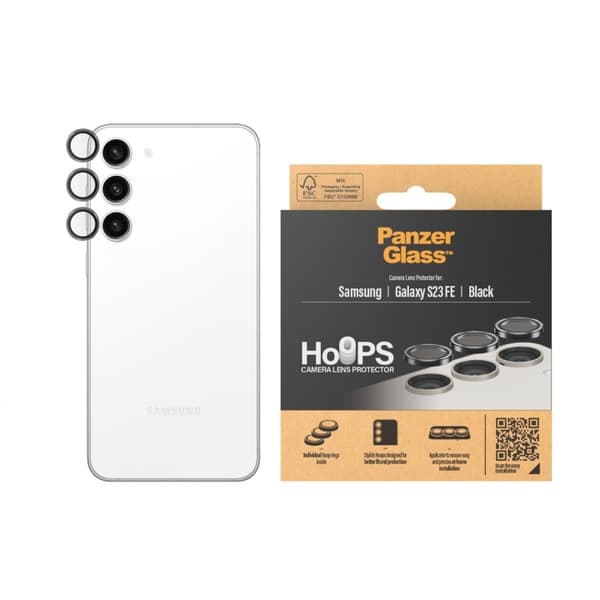PanzerGlass Hoops - Kameralinsebeskytter - Samsung Galaxy S23 FE - Sort
