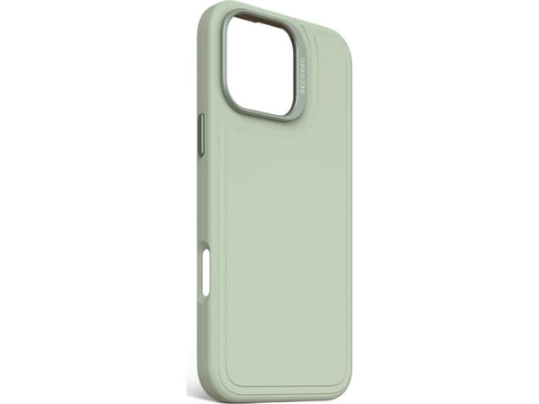 Decoded AntiMicrobial Silicone Stacks Backcover - skyddsfodral i silikon för iPhone 16 Pro Max kompatibelt med MagSafe (dimgrön)