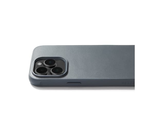 Trubadurvarer Mujjo iPhone 15 Pro Max Shield Støtsikker deksel - Stålblå